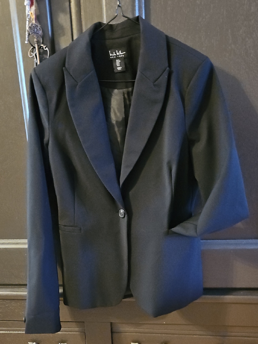 Nicole Miller Fully Lined Black Women's Blazer